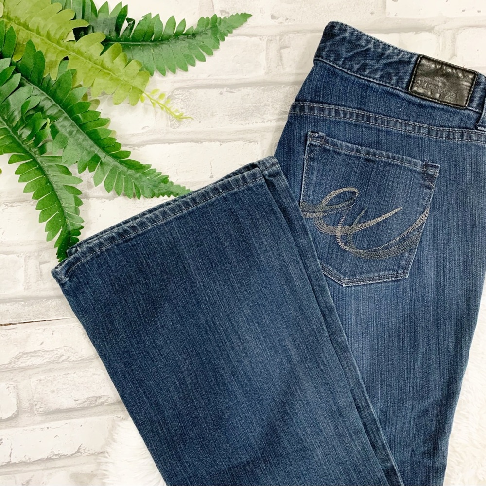 Express • “Stella” Dark Wash Bootleg Jeans Size 8R